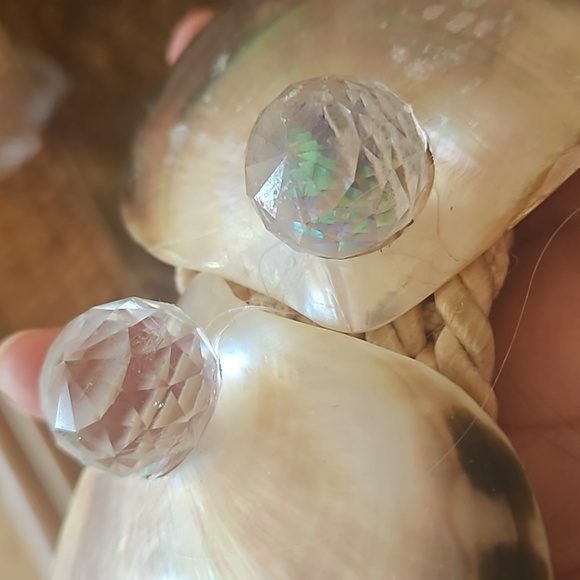 NOS 90s Shell Crystal Braided Sash Belt Embellished Braided Rope Belt New Vtg - Picture 6 of 14